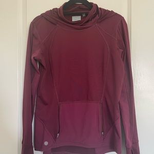 Athleta Hoodie Pullover Maroon Sz S